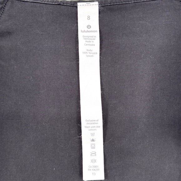 Lululemon City Stroll Tencel Jacket Sz 8 Black Hooded Anorak Cinch Waist Utility - Picture 4 of 16